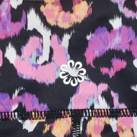 Cheetah Floral Print Moisture Wicking Pro Player Leggings Yoga Pants Ladies Sz M - Picture 4 of 6